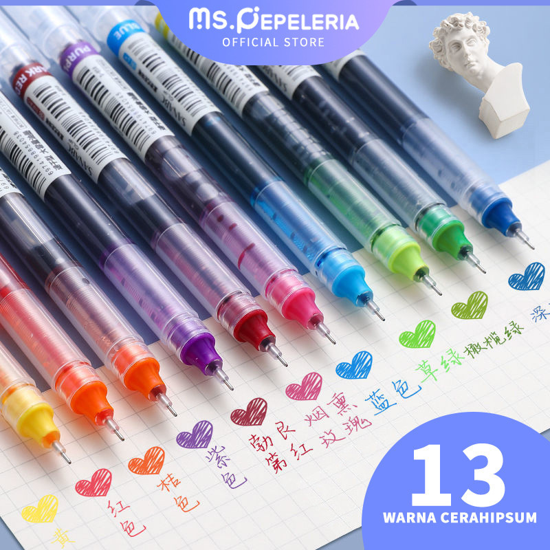 

Color Gel Pen Pulpen Gel 13 Warna Cerah Needle Tip 0.5mm/ Pulpen Gel / Gel Pen /Colorful Pen-Ms.Pepeleria