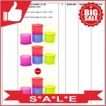 Tupperware Summer Fresh Large Round 2.1L 12pcs