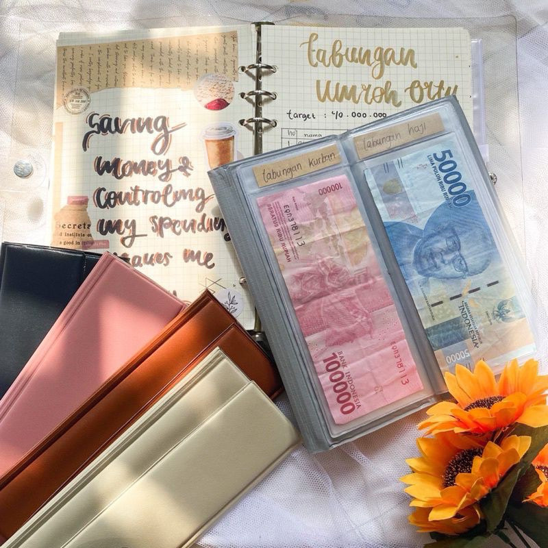 Totebag Kekinian / Dompet Disiplin Keuangan Polos Mini/Dompet Organizer Bulanan/Dompet Pintar Pengat