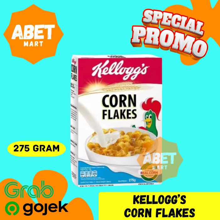 

Kellogs Corn Flakes Cereal 275Gr - Kellogs Sereal 275 Gr Jagung Import