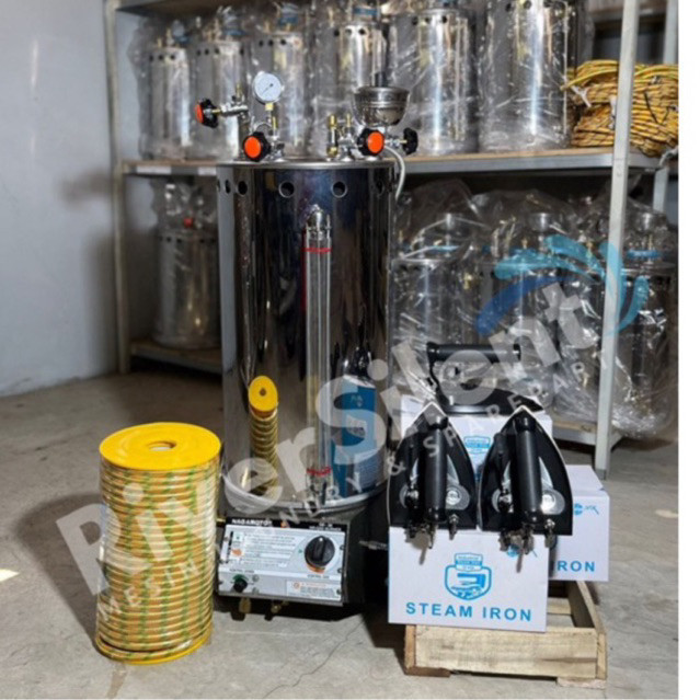 setrika uap boiler NAGAMOTO 35 liter | setrika uap laundry & garmen