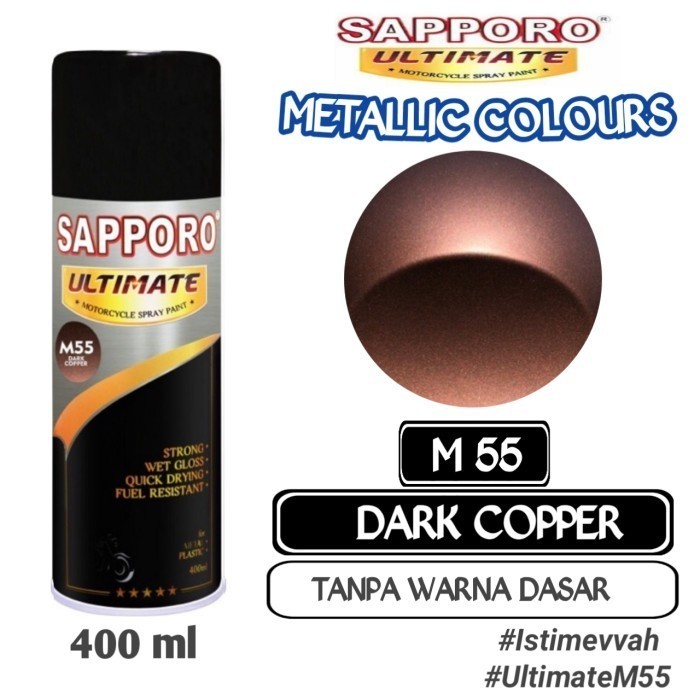 

Pilox Sapporo Ultimate M55 Dark Copper Cat Semprot Pilok Aerosol 400ml