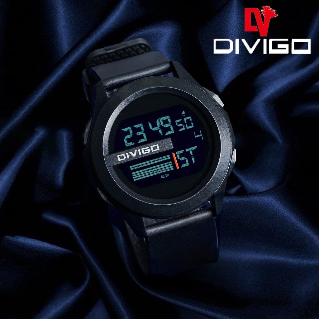 [DW] - Jam Tangan Pria / DIVIGO DV-2101 Man / Jam Tangan Digital LED Original Water Resistant 3ATM