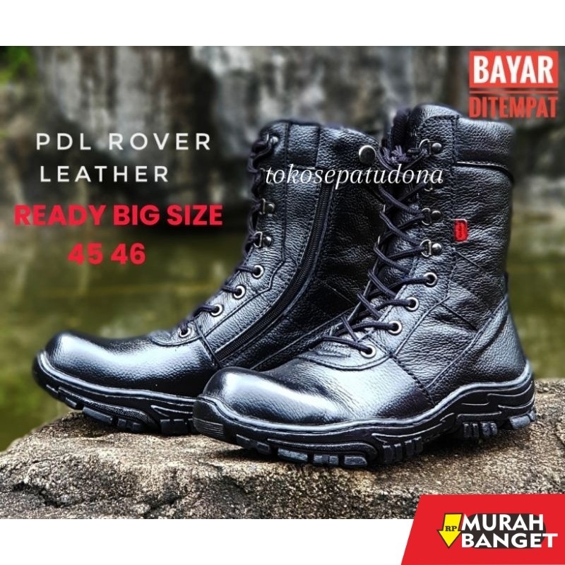 Sepatu pdh- TERLARIS SEPATU PDL KULIT KICKERS ROVER SAFETY TNI TENTARA POLRI PDH ZIPPER TALI KULIT A