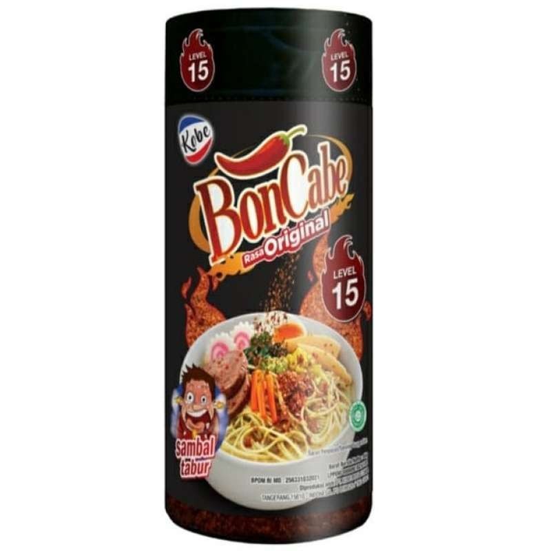 

BonCabe Rasa Original Level 15 [45gr] Sambal Botol Bubuk Tabur Bon Cabe