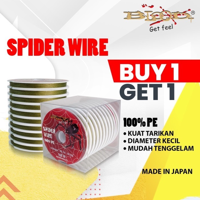 SENAR PANCING PE X8 BRAID BLOOD SPIDER WIRE 100m