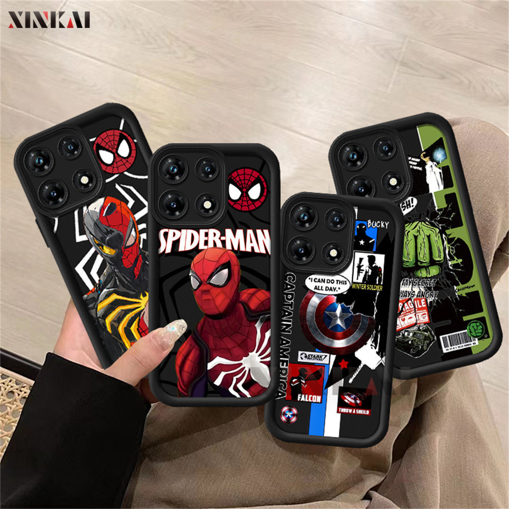 Casing hp Infinix Smart 8 Hot 40i Hot 30i Smart 7 Hot 11 Play 12 Note 12 G96  SPARK GO 2024 Note 30 20S Play 9 Play Hot 10 Play Smart 5 Smart 6 Captain America Label Camera Protection Shockproof Silikon Soft case XINKAI