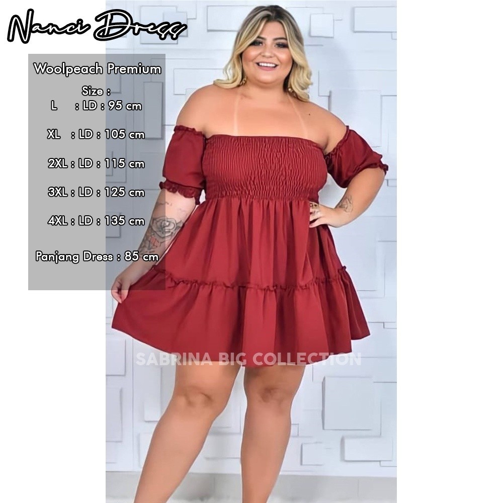 (S-XXXXL) Mini dress sabrina serut/mini dress sexy/mini dress serut/korean style/mini dress jumbo/dr