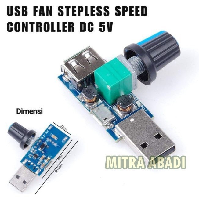 USB Fan Stepless Speed Controller DC 5V