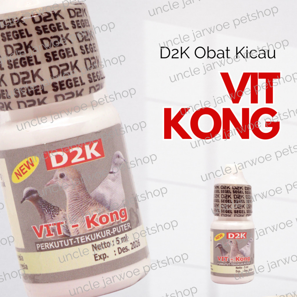 Vit Kong D2K Vitamin Burung Perkutut Puter Derkuku Rajin Bunyi