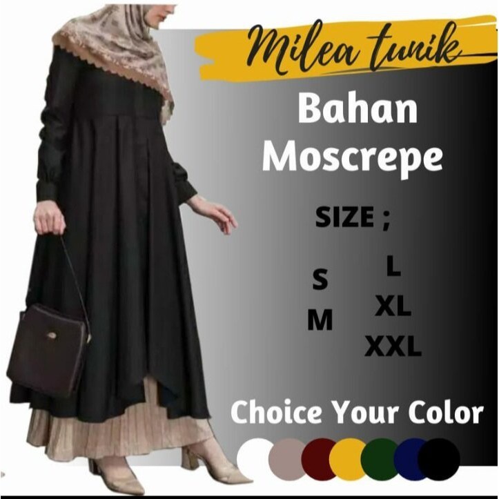 Long Tunik - Milea Tunik - Tunik Putih - Tunik Wanita - Baju Tunik Wanita Terbaru 2024 - Tunik Crink