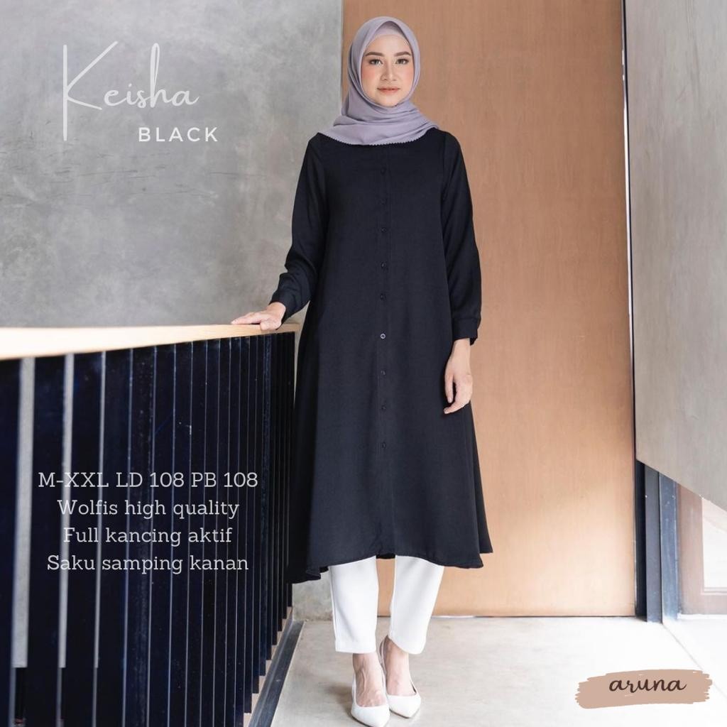 Keisha Tunik Jumbo Shakila Premium LD 90 100 110 120 130 140 150 160 Tunik Jumbo LD 110 Tunik Jumbo 