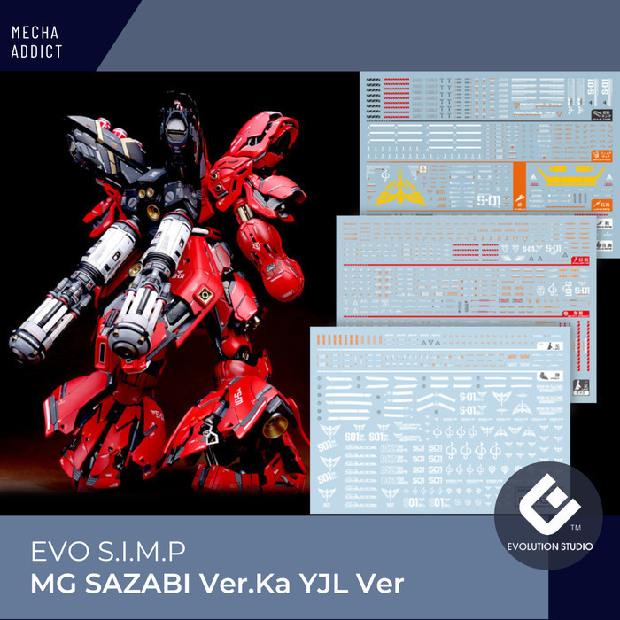 Water Slide Decal MG Sazabi Ver Ka YJL Ver by EVO SIMP