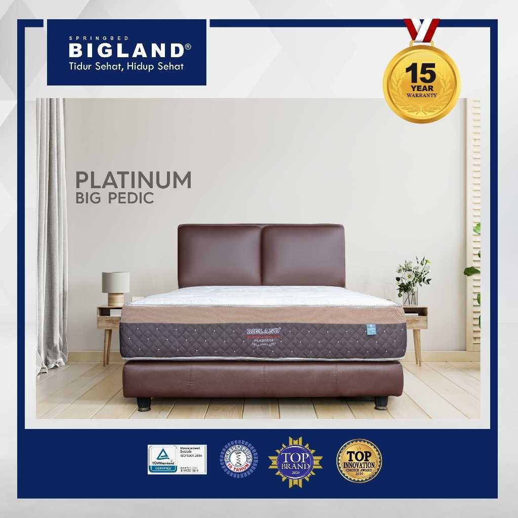 Bigland Springbed New Platinum Big Pedic - Kasur/Set - FREE BANTAL