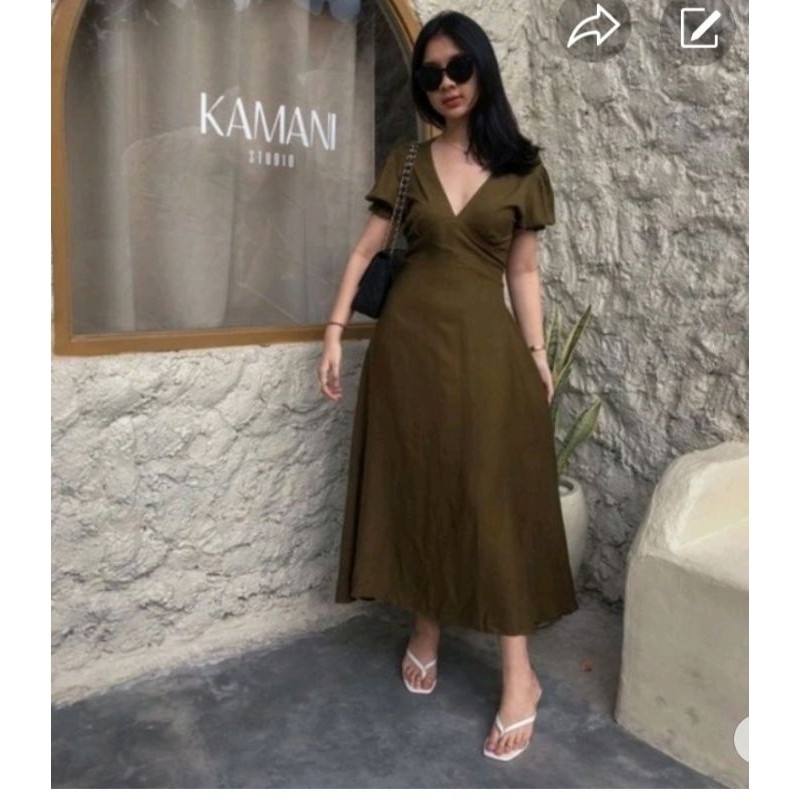 Long Dress Sisil/ Clara Long Dress/ Long Dress putih Termurah