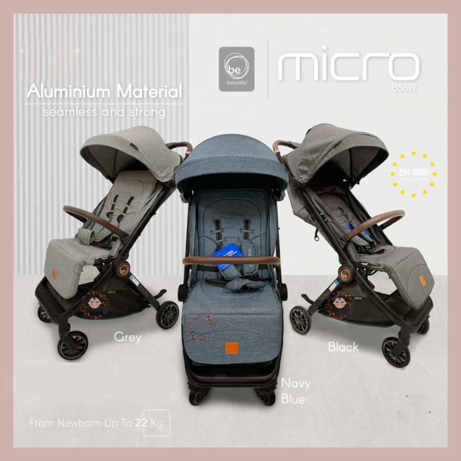 Stroller Bayi - Babyelle Stroller Micro S-619 | Stroller Cabin Size/Lipatan Kecil