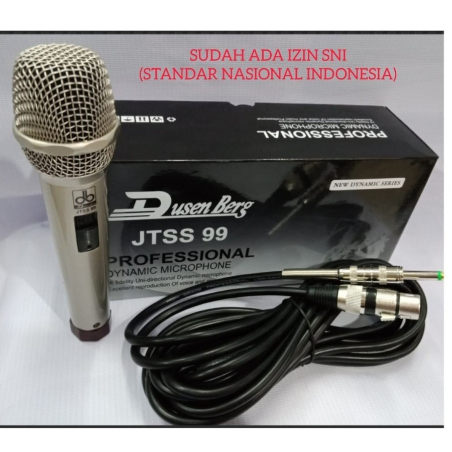 Mic Kabel DUSENBERG JTS 99 Mic Buat Pidato, MC , Karaoke , Mic SNI
