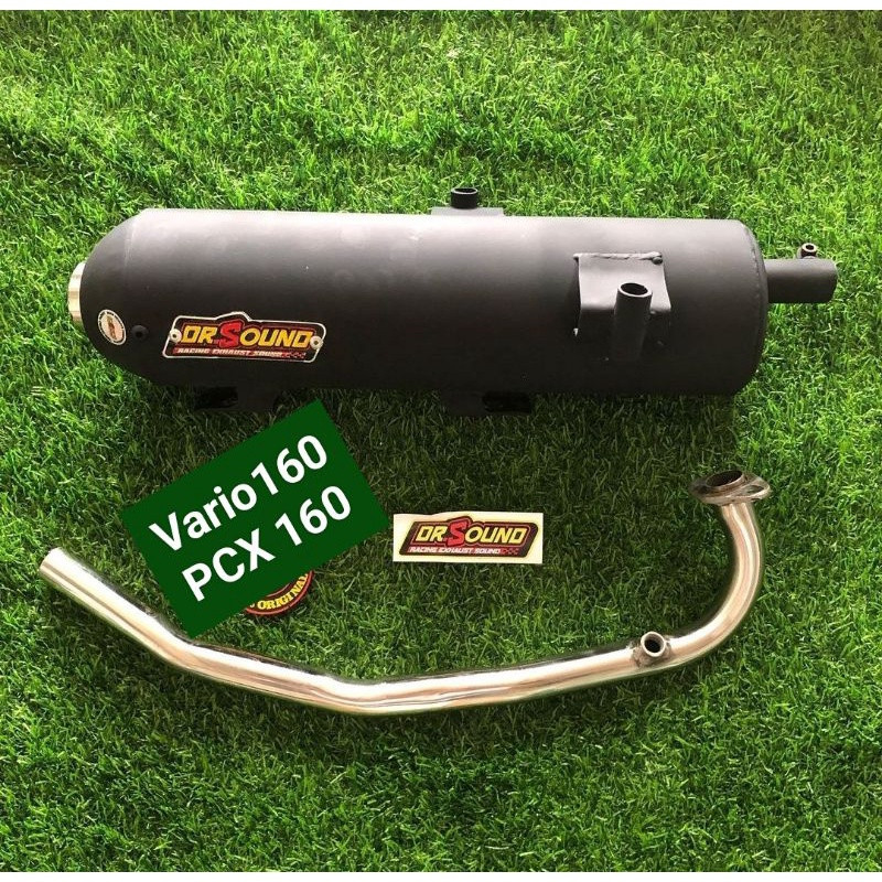 Knalpot copy CMS dr sound pcx 150 dan 160 vario 160 Fullset include muffler dan tameng