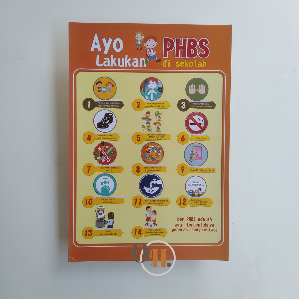 Poster PHBS Sekolah - Hidup bersih dan Sehat di Sekolah - Poster PHBS