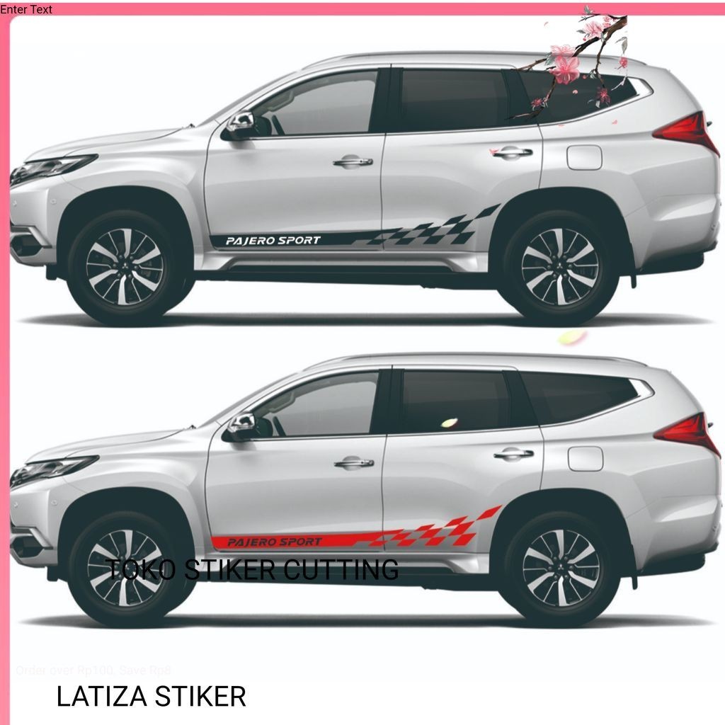 CUTING STIKER MOBIL STIKER LIS STRIPING MOBIL Stiker Cutting Mobil Pajero sporty Variasi Ertiga Xpan