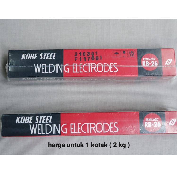 Kawat Las KOBE RB-26 2mmx300mmx2kg Kawat Las RB 26 2mm KOBE RB26 2mm 2kg