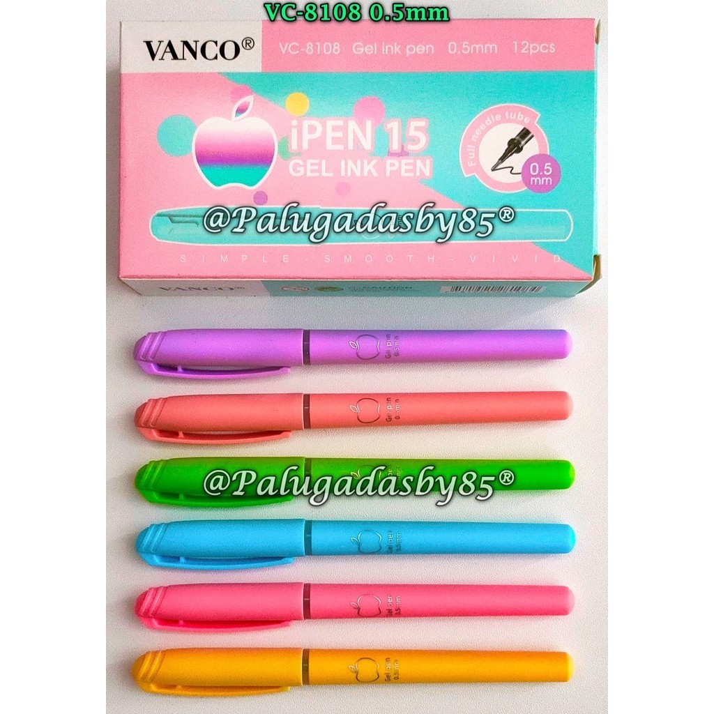 

(1 Biji) Gelpen VANCO VC-8108 Ipen 15 0.5 mm Gel Pen Hitam / Bolpen VANCO VC8108 / Pulpen Vanco VC 8108