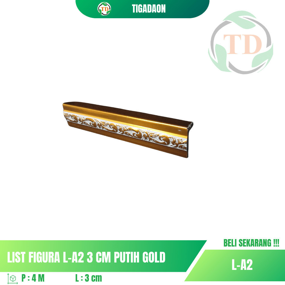 List Figura L-A2 3 cm Putih Gold | Minimal Order 4 pcs