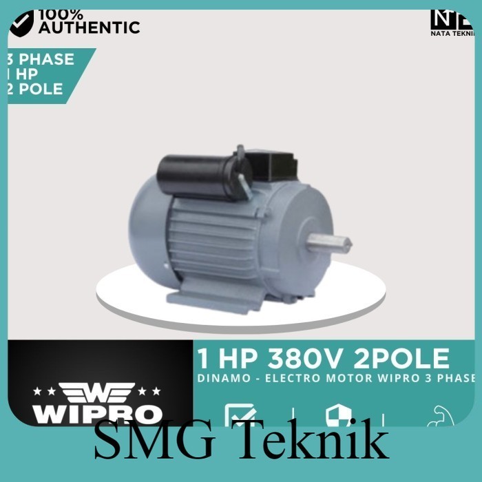 Berkualitas Dinamo Listrik WIPRO 1 Hp 3 Phase - Electric Motor / Dinamo 1 Hp 380 V DSA769