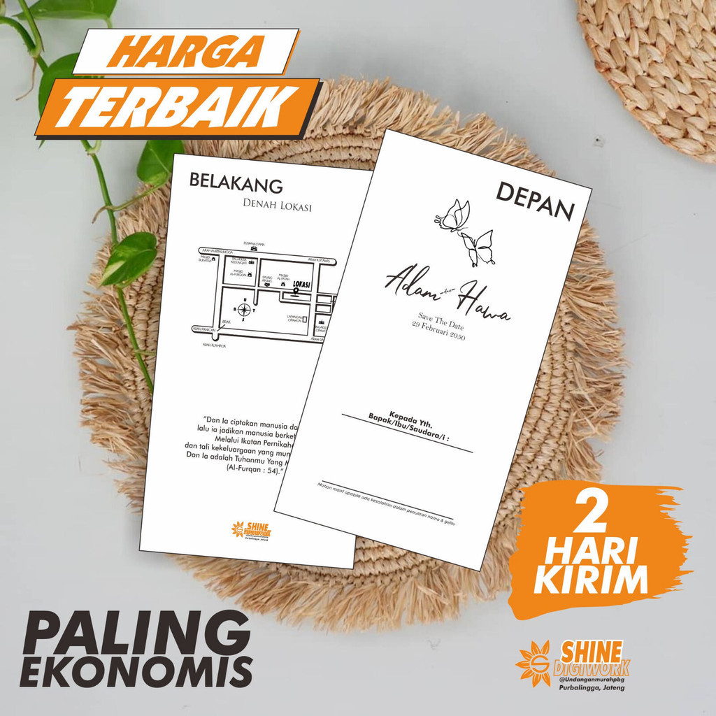 Undangan Pernikahan Simple Elegan | Undangan Pernikahan Estetik