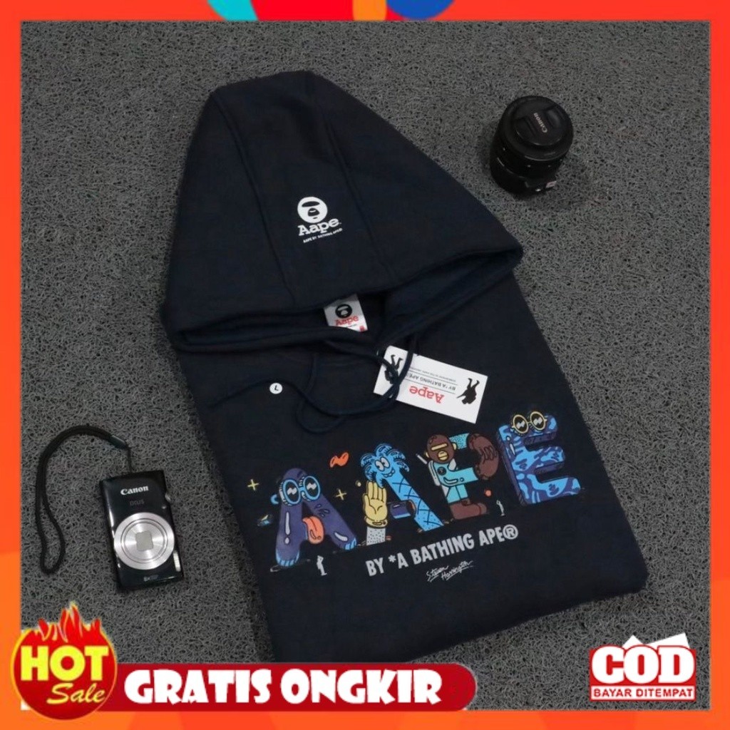 [PREMIUM ORIGINAL] Hoodie  Bape X Aape Crunch l Jaket Sweater Bape X Aape Crunch Premium Hight Quali