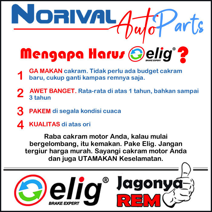 ✨BISA COD✨ - Kampas Rem Belakang Pulsar 200NS, Pulsar 220 (Bajaj) - EM082
