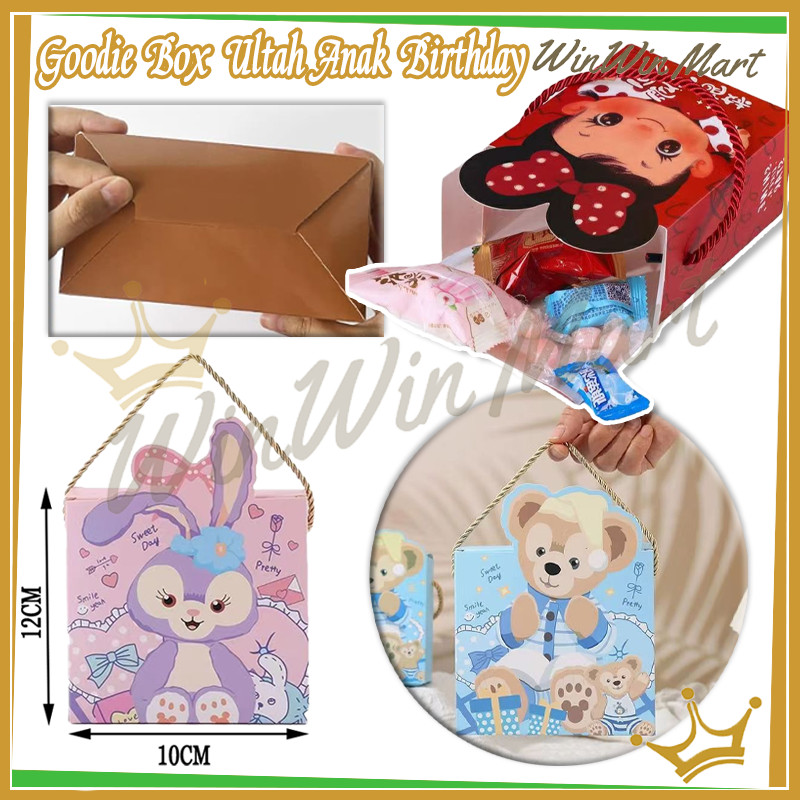 

Goodie Box Ultah Anak Birthday /Tas Hadiah Sovenir Ulang Tahun/Perlengkapan Birthday Box Souvenir/Tas Snack Jinjing Kotak Kado