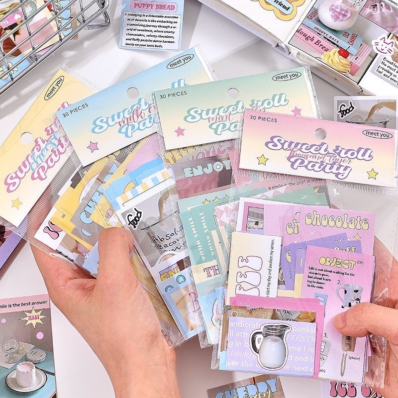 

Sticker / Stiker Aesthetic / Stiker Lucu Srapbook / Desain Food Dessert DIY Deco Journal Diary Scrapbook Diary Notebook Diy barang aesthetic