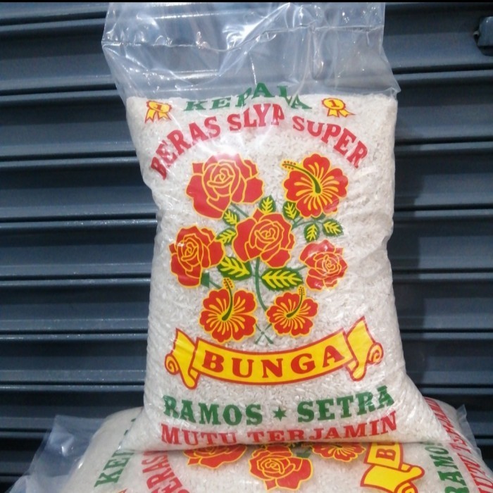 

beras setra ramos cap bunga 5kg - 5 liter