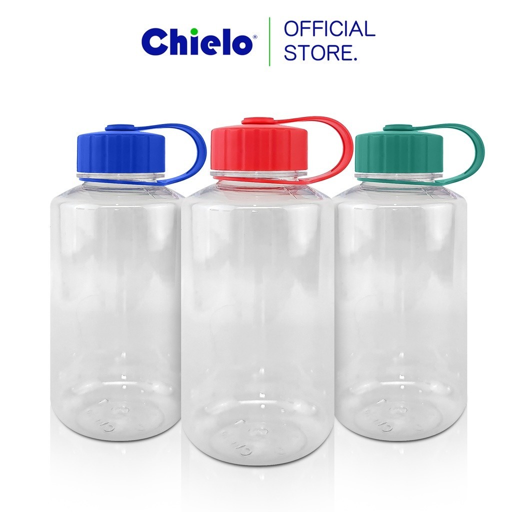 Chielo Botol Minum Premium Plastik 1000 ML Dundee Water Bottle BPA Free CHI-DUNDEE Varian Warna
