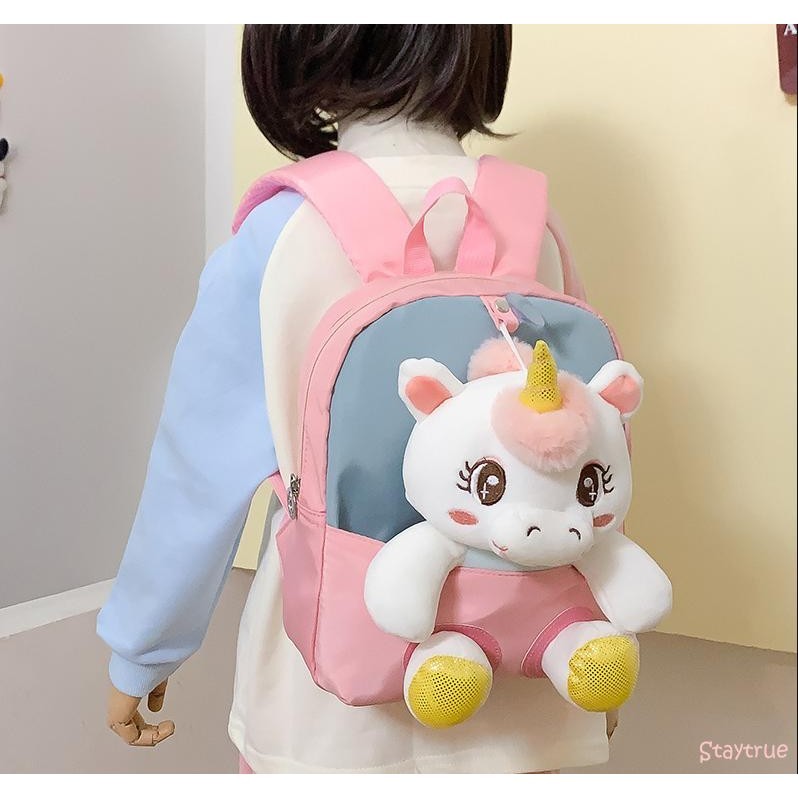 Staytrue-TAS SEKOLAH ANAK PEREMPUAN TAS RANSEL SEKOLAH ANAK RANSEL ANAK PEREMPUAN UNICORN
