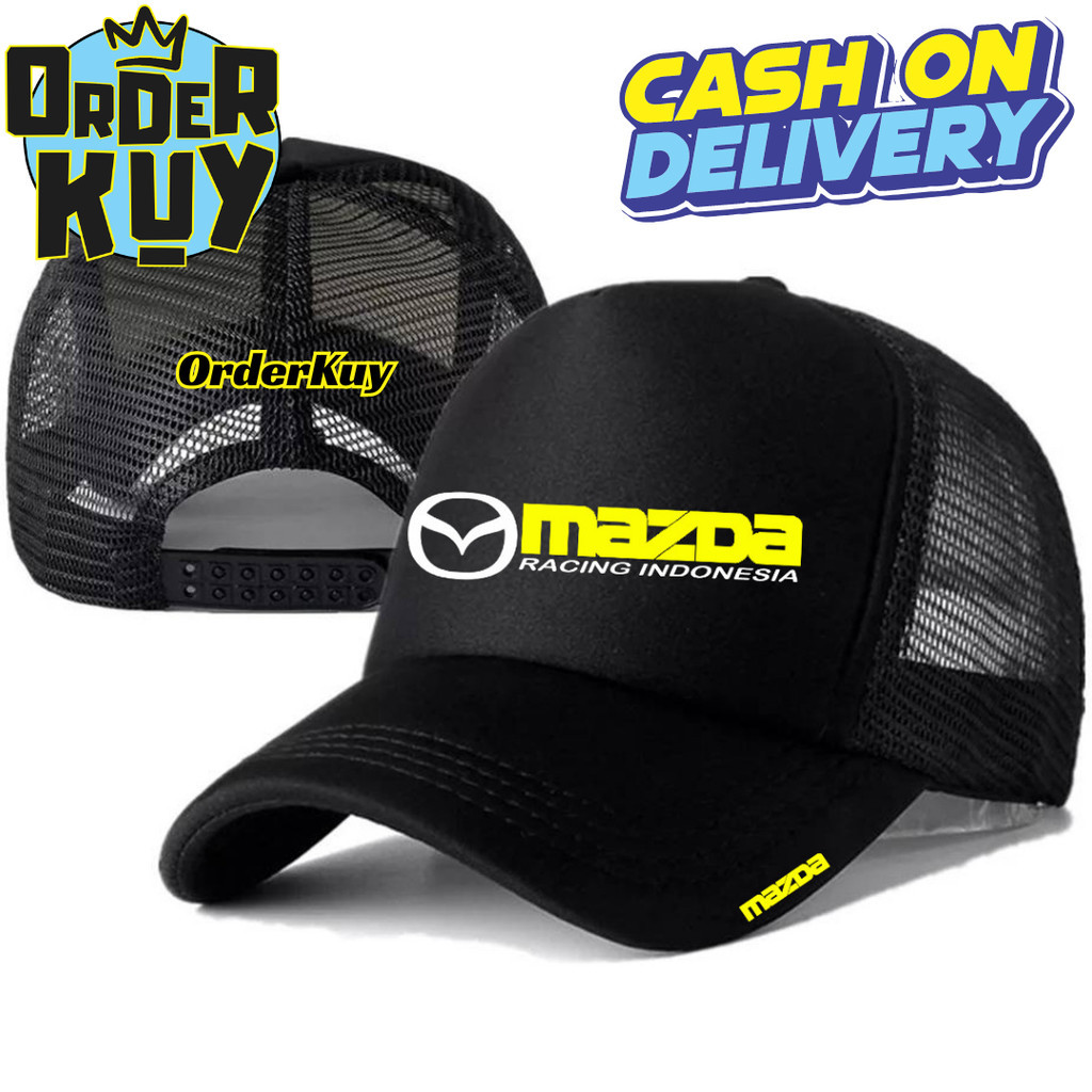 OrderKuy Topi Trucker MAZDA - Topi Distro MAZDA Logo - Topi MAZDA Premium - Topi Pria Dewasa - Topi 