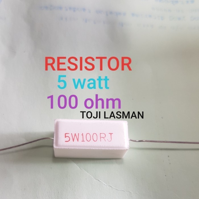 UU11 100 ohm 5w 5w100rj resistor 5watt balok 5w 5 w watt 100 ohm kapur