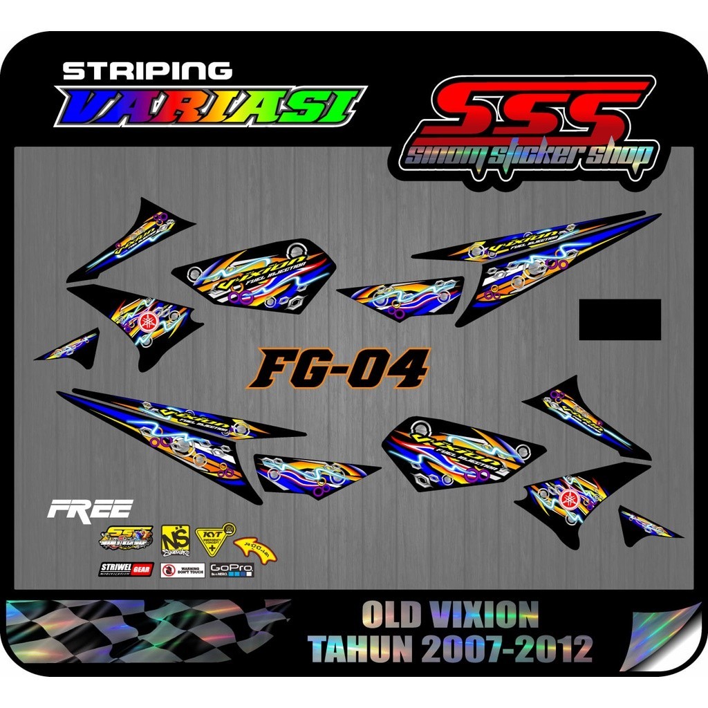 Stiker Striping Variasi Vixion Old