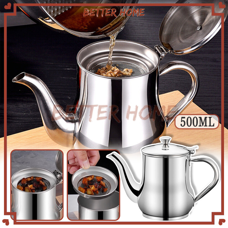 Teko Penyaringan Minyak/Oil Pot Saringan Stainless Minyak/Stainless Steel Kitchen Oil Pot