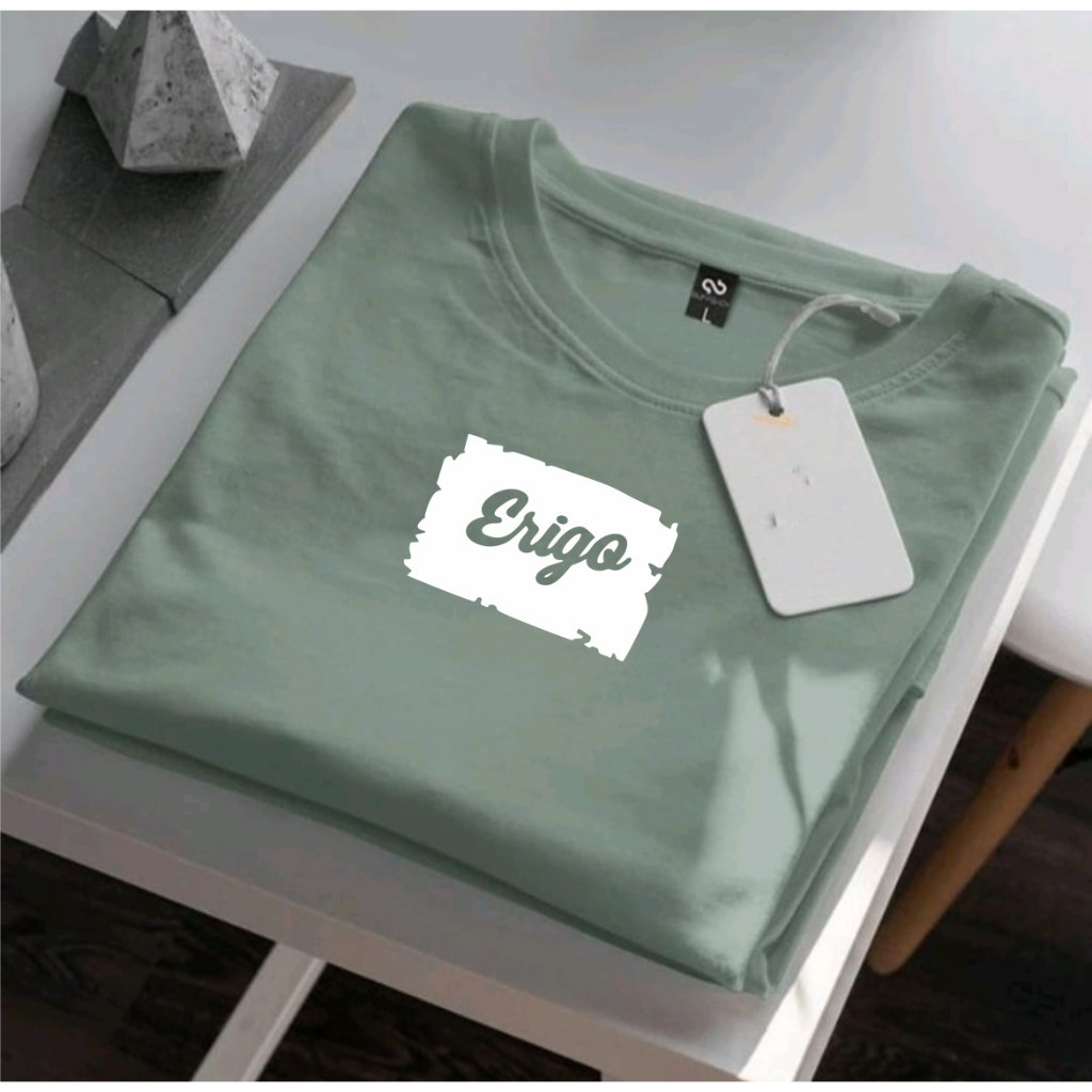TERBARU Harapan Store Jaya  GET 1 PCS ( PROMO COD ) Kaos Distro Erigo Terbaru Petak Print Putih Moti
