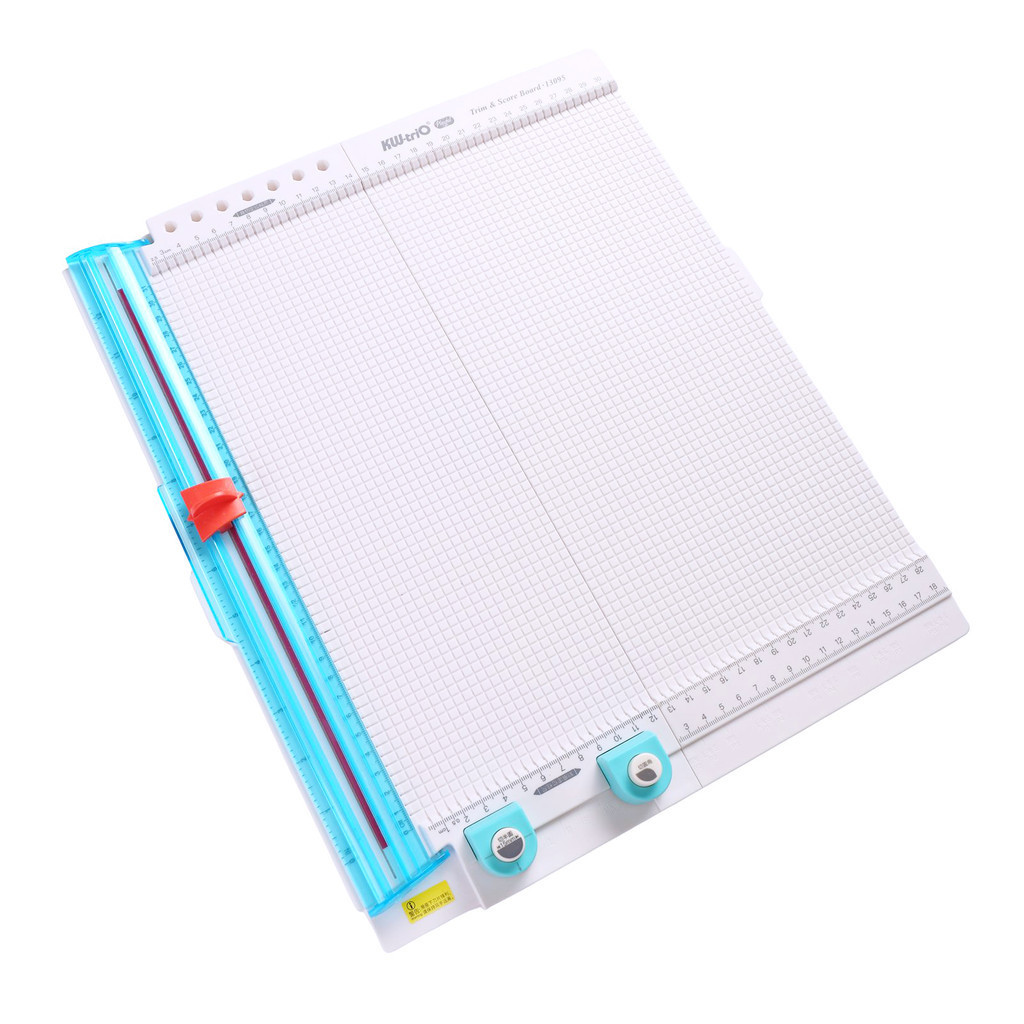 

Paper Trimmer Scoring Board 7 in 1 Craft Paper Cutter Blades Scoring Tool with Paper Folding for Making Photo Scrapbooking Gift