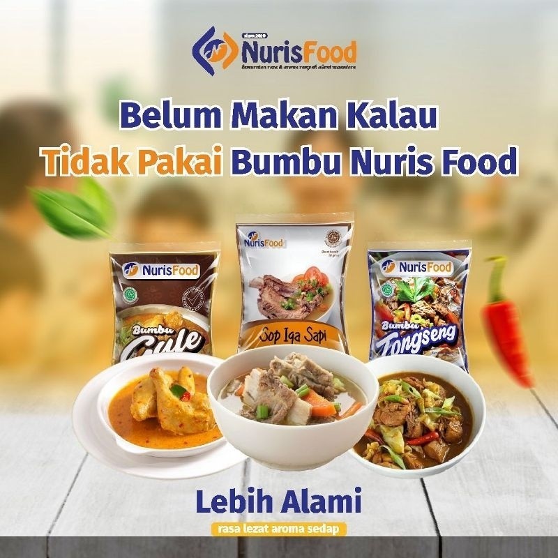 

BUMBU INSTAN NURIS FOOD 30gr/ SOLUSI MASAK ENAK & SEHAT
