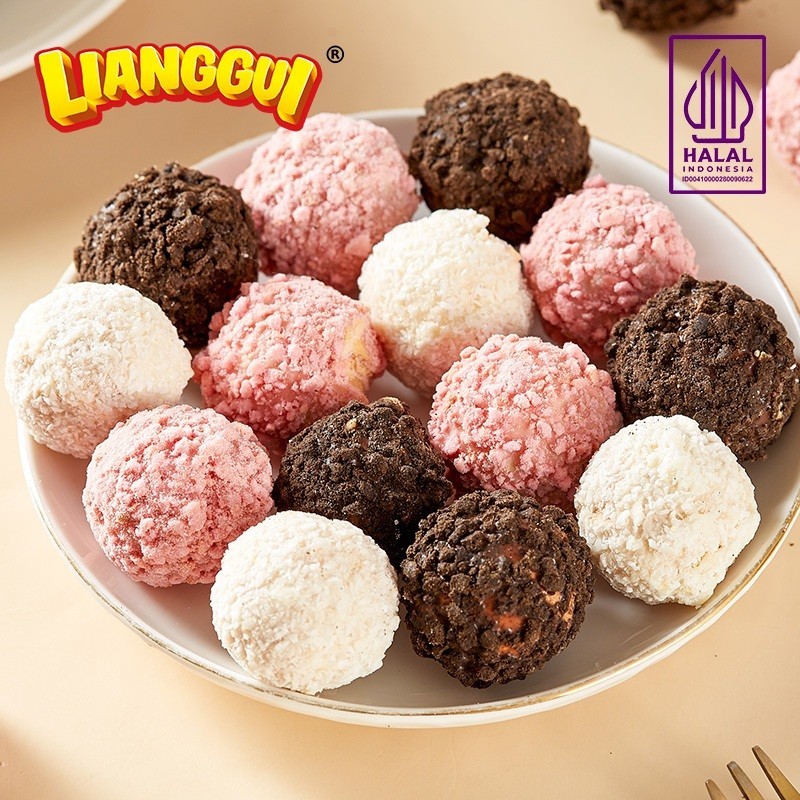 

[Hampers/Gift] (HALAL)LIANGGUI Burst Choco Ada 3 rasa (Strawberry、Chocolate、Coconut) Coklat renyah Yang manis Bola coklat Coklat isi permen yang diisi makanan ringan kantor Cemilan santai makanan pesta makanan muslim