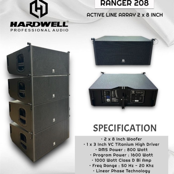 AGEN SPEAKER LINE ARRAY AKTIF Hard WELL RANGER 208 / RANGER208  2X8 INCH