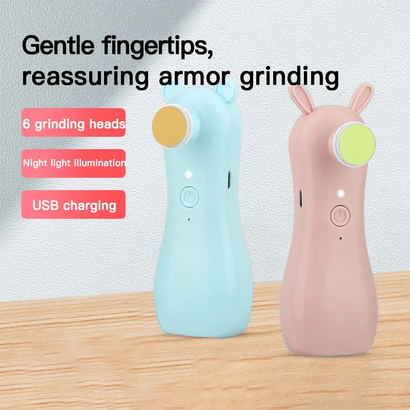 Rabbit Bear Rechargeable Newborn Anti-clamping Meat Nail Grinder Children's Electric Nail Clipper Se