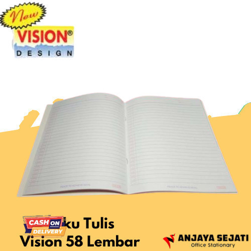 

✨LARIS✨ -Buku Tulis Vision 58 Lembar | Buku Vision | Buku Sekolah | Perpack