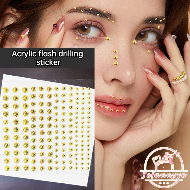 

COD❤️Stiker Berlian Wajah / Stiker Mutiara / Stiker Batu Permata / Stiker Berlian Panggung Gadis / Make Up Cosplay Makeup