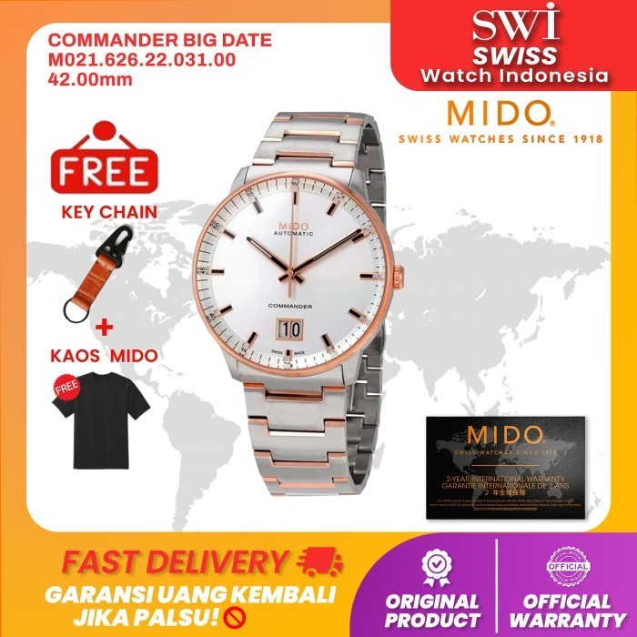 Jam Tangan Pria Mido M021.626.22.031.00 Commander Analog