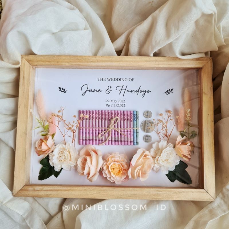 FLEUR Bingkai Mahar Pernikahan / Frame Mahar Uang Mainan